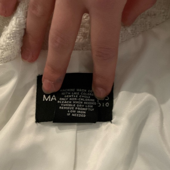 Mark Edwards Studio Tweed Jacket size xs Elegant Cream Blazer - Picture 6 of 7